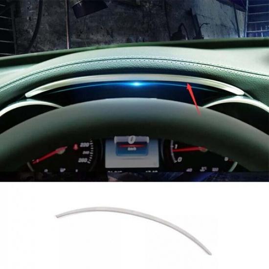 Steel Inner Dashboard Panel Decor For Benz C-Class W205 15-21 Cover Trim Sliver