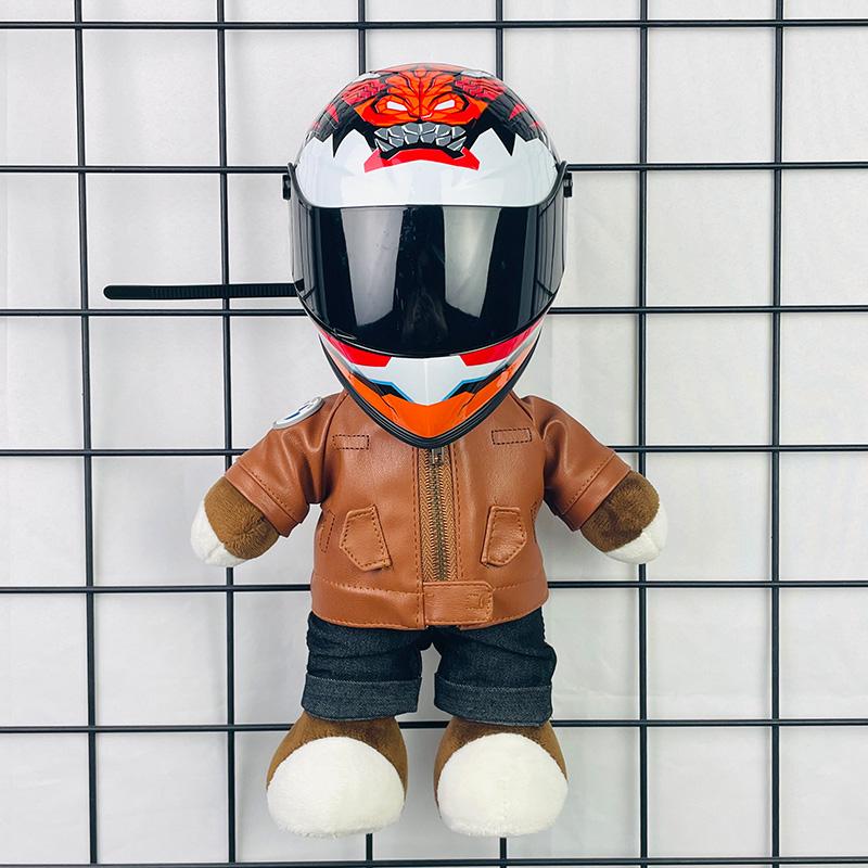 Racing Helmet Small Model Motorcycle Motorcycle Decoration Trunk Pendant Doll Home Decoration Collection Bear Helmet