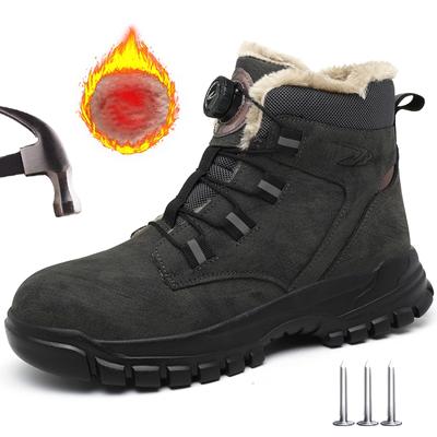 Botas de segurança de trabalho outono inverno homens sapatos de biqueira de aço à prova d'água sapatos de segurança leves de proteção tamanho de calçado masculino