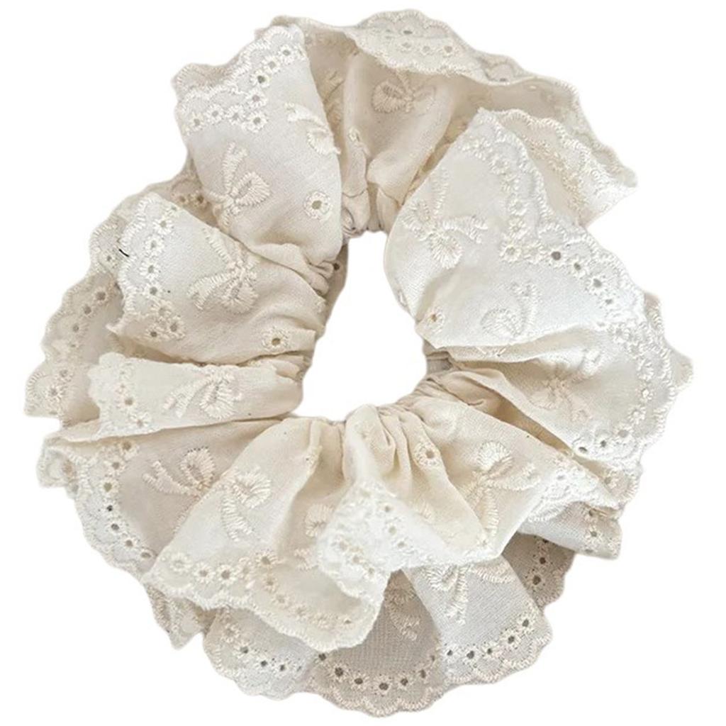 Temperament Elastic Hair Scrunchies for Girl Lace Trim Hair Rope Makeup Spring Hair Rope for Girl Hair Styling Supply