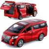 1:Model auta ze slitiny Toyota Alphard v měřítku 32, světelné a zvukové efekty tlakově lité autíčka pro chlapce Dárek k narozeninám Dětské hračky Kolekce aut