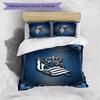 Set Lenzuola Stampato 3 Pezzi FC Real Sociedad Copripiumino Traspirante con Federe Biancheria da Letto Decorativa per Camera da Letto Casa