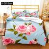 Rose Flower Butterfly Art Print Three Piece Bedding Set Fashion Children or Adults for Beds Quilt Covers Pillowcases Bedding Set
