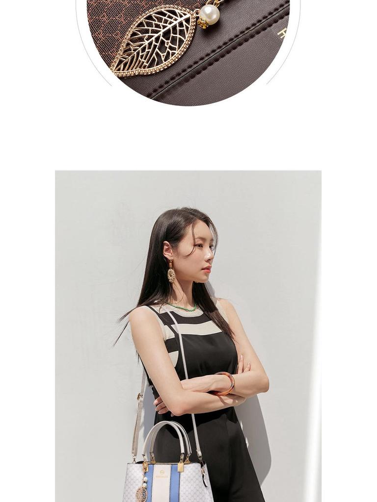 Borsa a mano da donna Shi Chen 2025 Primavera/Estate Color Block: Borsa a Spalla Singola e a Tracolla, Spaziosa e alla Moda, per Donne di Mezza Età