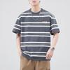 Anyang Men's Striped Crew Neck Summer T-Shirt - Casual, Loose Fit, Short Sleeve