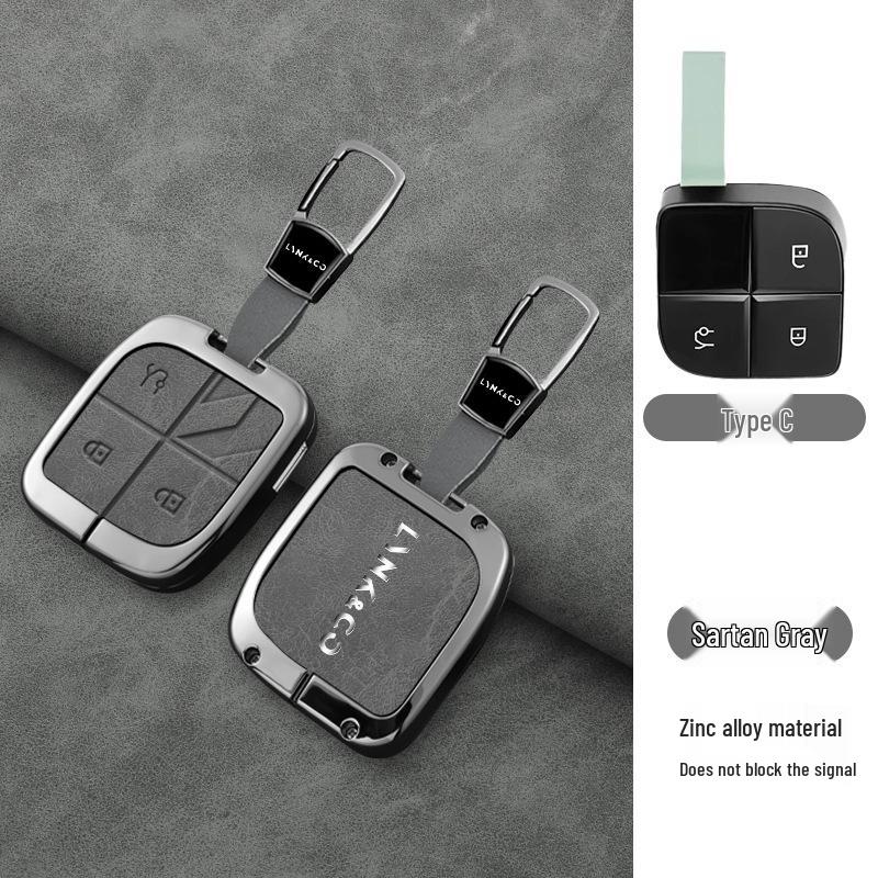 Lynk & Co 03 Schlüsselhülle für Advanced Hatchback mit Herren-Emp-Tasche, Schale und Schnalle