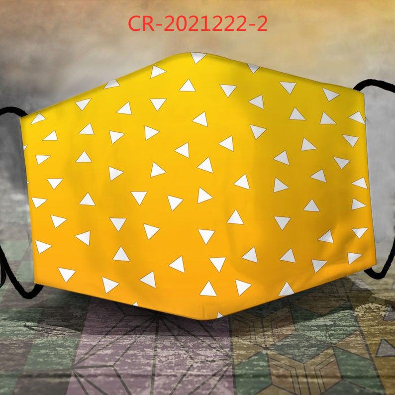 Demon Slayer Geprinte Stofdichte Masker met Filtergleuf voor Mannen en Vrouwen