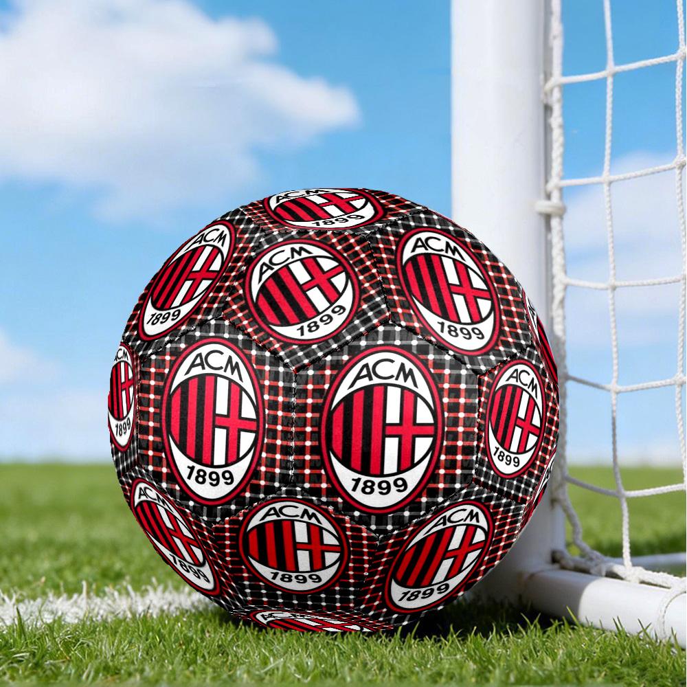 Milan Football club Printed Size 5 Soccer Balls, High-Quality, Anti-Slip, Protective Football, A Unique Gift , Birthdays, Christmas Gifts
