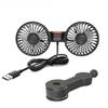 SEAMETAL 3-speed Car Seat Back Cooling Fan USB Charge Dual Head Fan 360 Degree Rotation Neck Cooler for Summer Car Accessories
