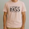 Vintage 1955 Cotton T-Shirt: Funny Birthday T-Shirt with Customised Date - Gift Shirt for Men or Women - Jokey Dad Tee - S74