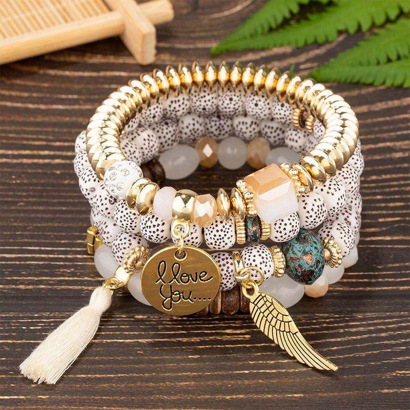 Multi-Layer Elastic Bracelet Fashion Wooden Bead