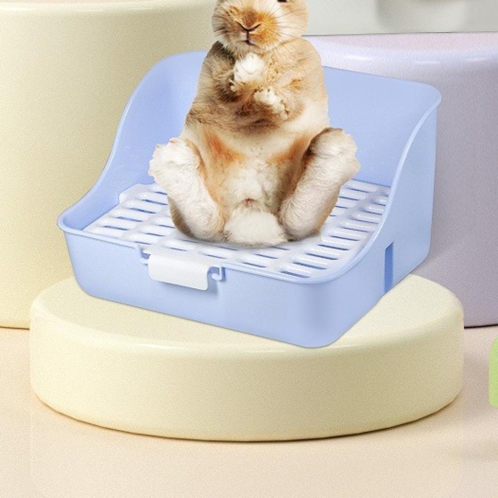 Anti-Tipping Rabbit Toilet Splash-Proof Animal Potty Trainer Pet Toilet Box Indoor Use