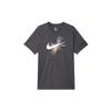 American Vintage Logo Print Ribbed Crew Neck Short Sleeve T-Shirt Men Tops Charcoal FQ7999-060