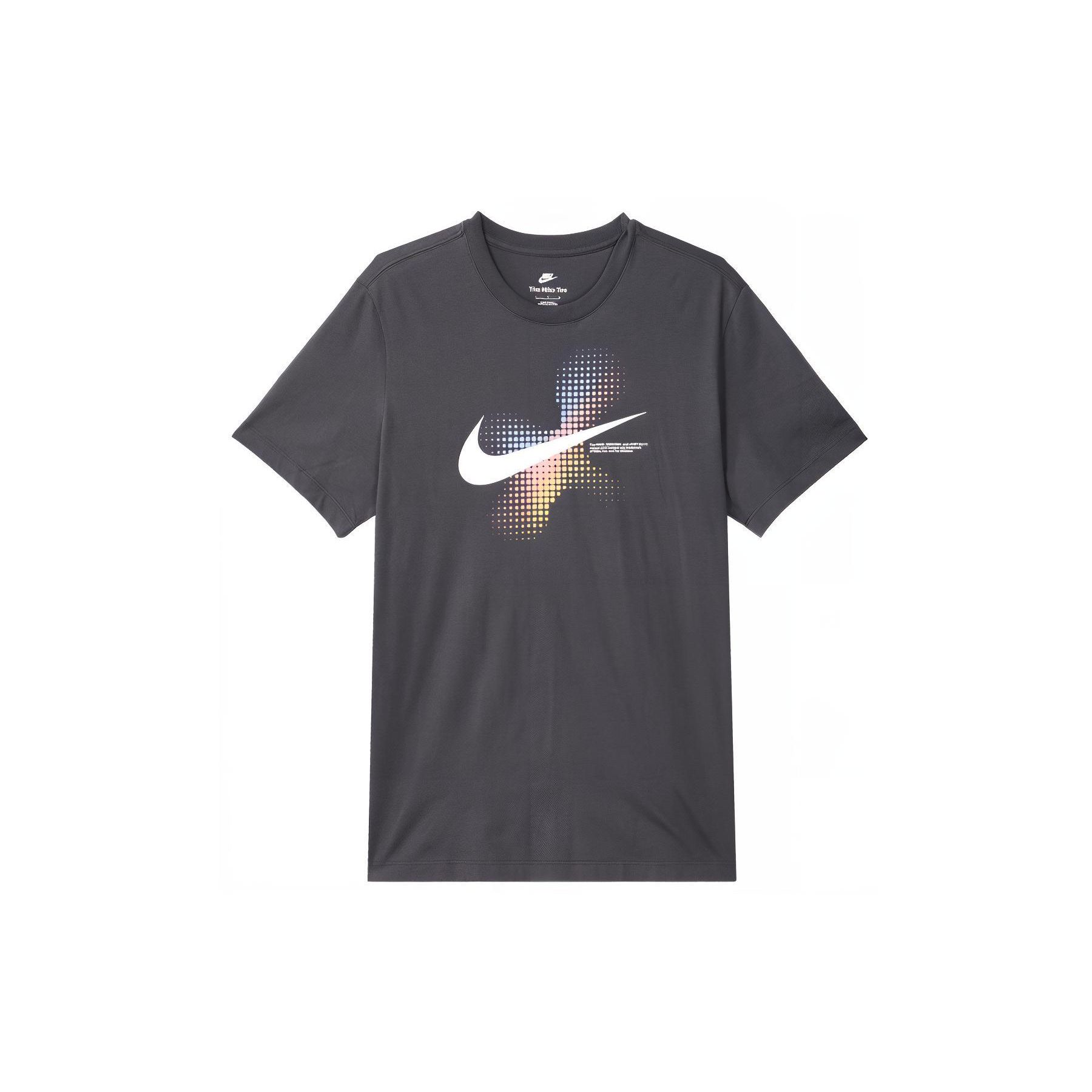 

Nike Американская винтажная футболка с логотипом в рубчик с круглым вырезом и короткими рукавами, мужские топы, темно-серый FQ7999-060 XXL