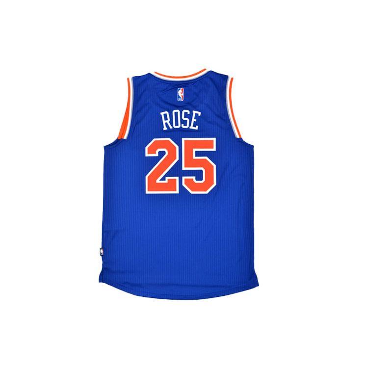 adidas Basketball-Trikot Weste Rose 25 New York Knicks Auswärts Herren-Trikots Dunkelblau CB9702