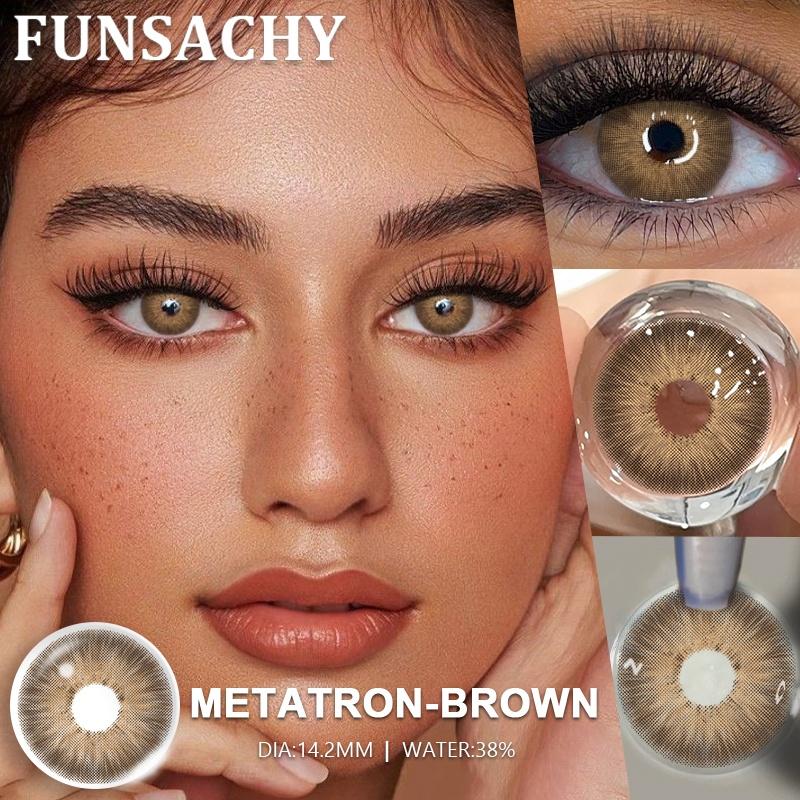 FUNSACHY 1 Pair AUDREY Colored Contact Lenses for Eyes Brown Color Lenses Natural Gray Contacts Koean Softlens Beautiful Pupils