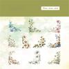 20 Pcs Floral Corner Stickers PET for Journaling Scrapbook Supplies DIY Crafts and Decorative Aesthetics Sticker