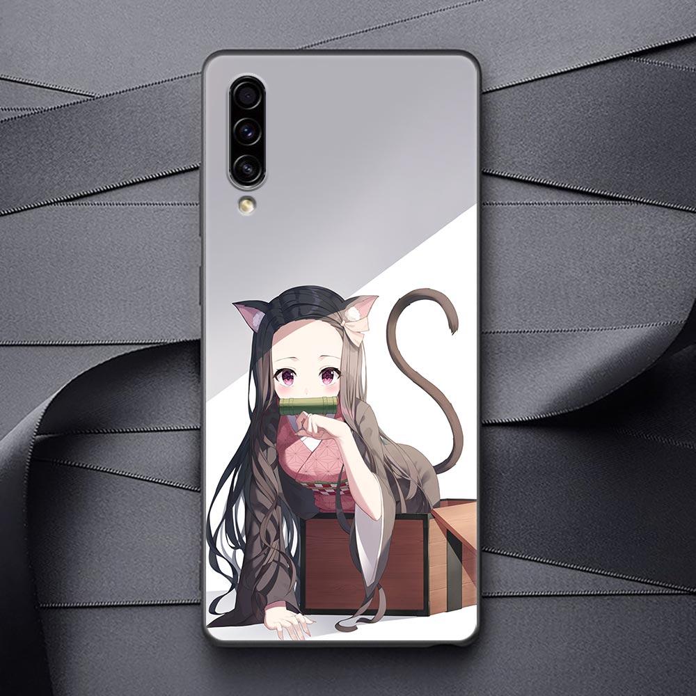 Sexy Mädchen Dämon Slayer Anime Telefon Fall Für Samsung Galaxy A90 A80 A70 A70S A60 A50 A40 A30 A30S A20S A20E A10 a10E Schwarze Abdeckung