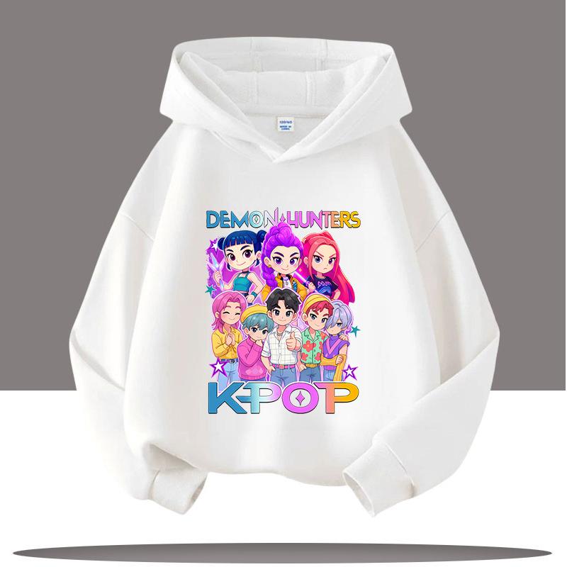 2025 Brand New Hip Hop KPop Demon Hunter Hoodie Fashion Girl Trend Korean Style Long Sleeve Warm Kids Street Sports Clothing