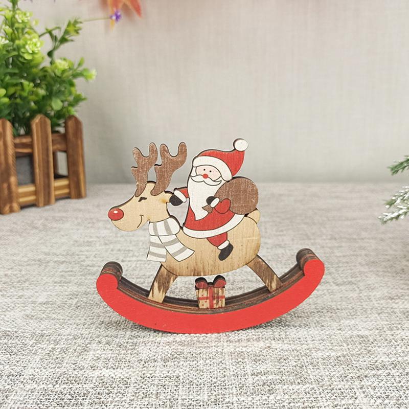 

Рождественские украшения Качающийся снеговик Деревянные украшения в виде лошадки Рождественские подарки Расписанный старик Снеговик Деревянные поделки B