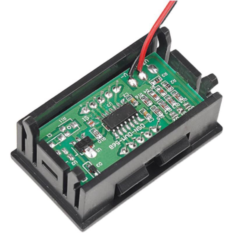 0.56" LED Digital DC Voltage Meter, Two-Wire, 4.5-30V, Reverse Protection