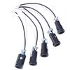 5 stk stearinlyssokkel E12 Lampe Us Holder Lyssokler nøkkelfri med 15 cm ledning