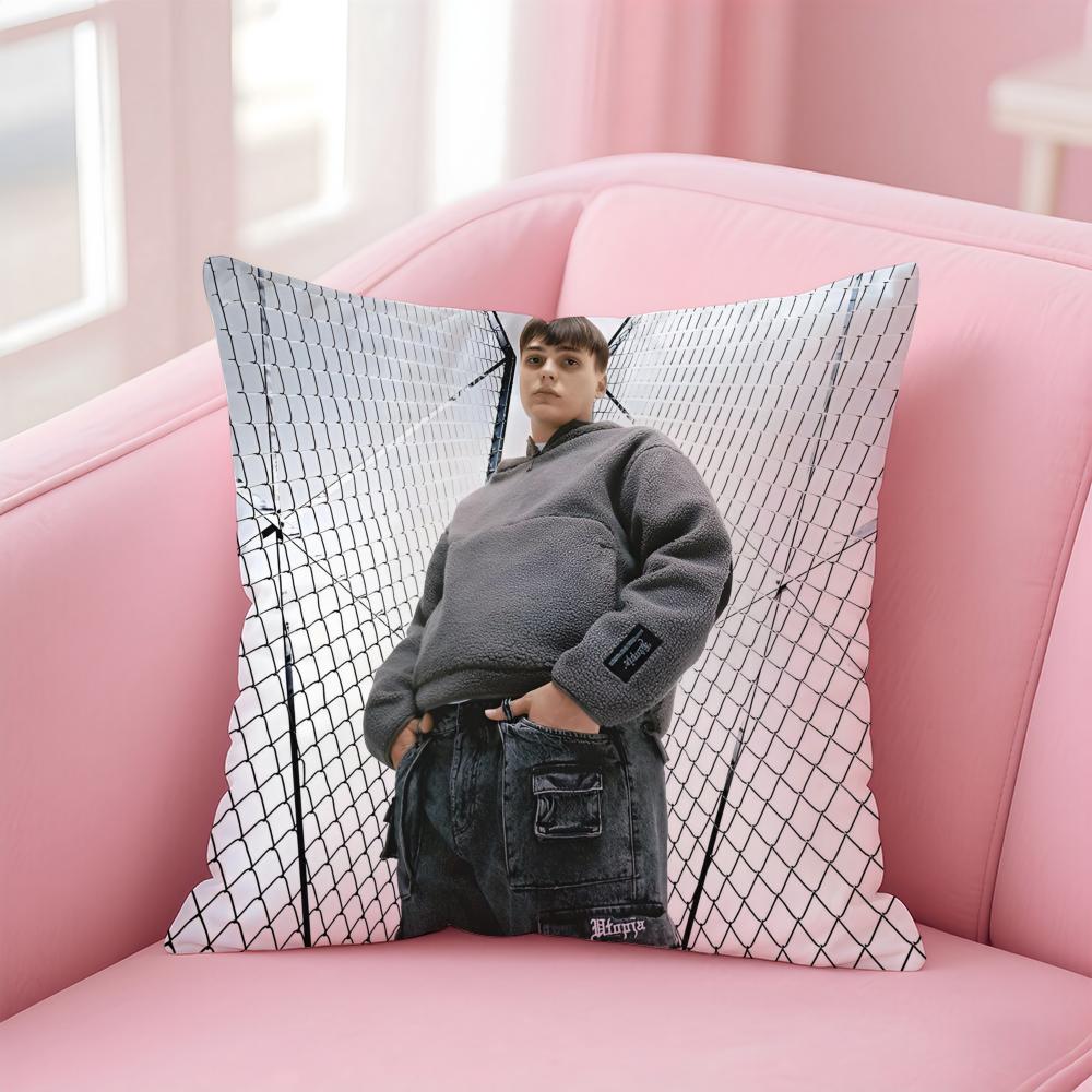 Hot Hiphop Singer K-Kid Y-Yugi Cushion Cover Pillowcase Short Plush Invisible Zipper Room Sofa Cushion Cover