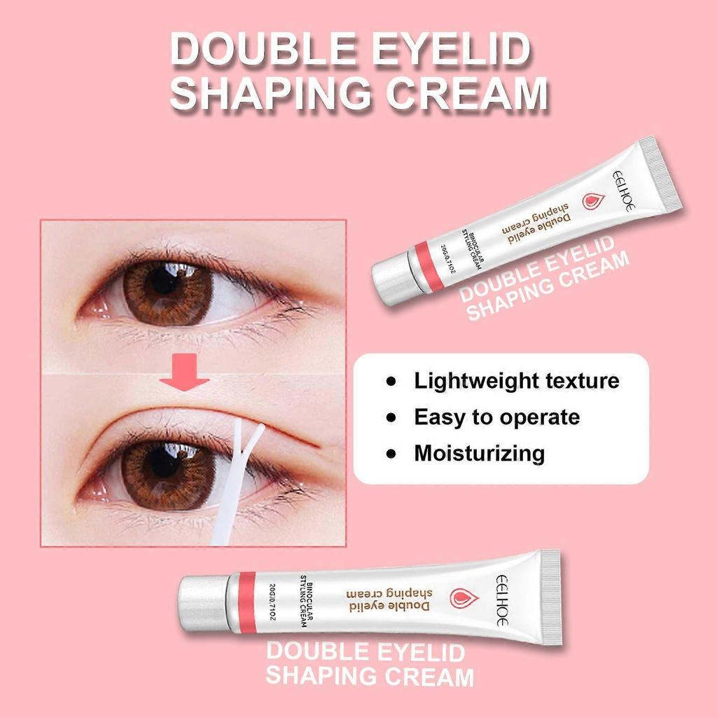 Eelhoe Double Eyelid Shaping Cream - Naturally Invisible No Trace Reduces Puffy Eyes Enlarges Inner Double Eyelids