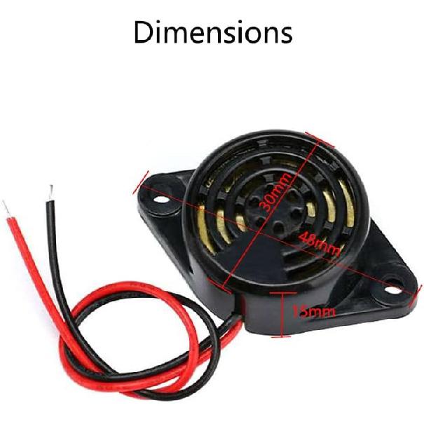 5 шт. SFM-27 DC 3-24 В Сирена-пищалка Электронный пьезоактивный зуммер, 95 дБ Высокодецибельный непрерывный пищащий динамик для Arduino