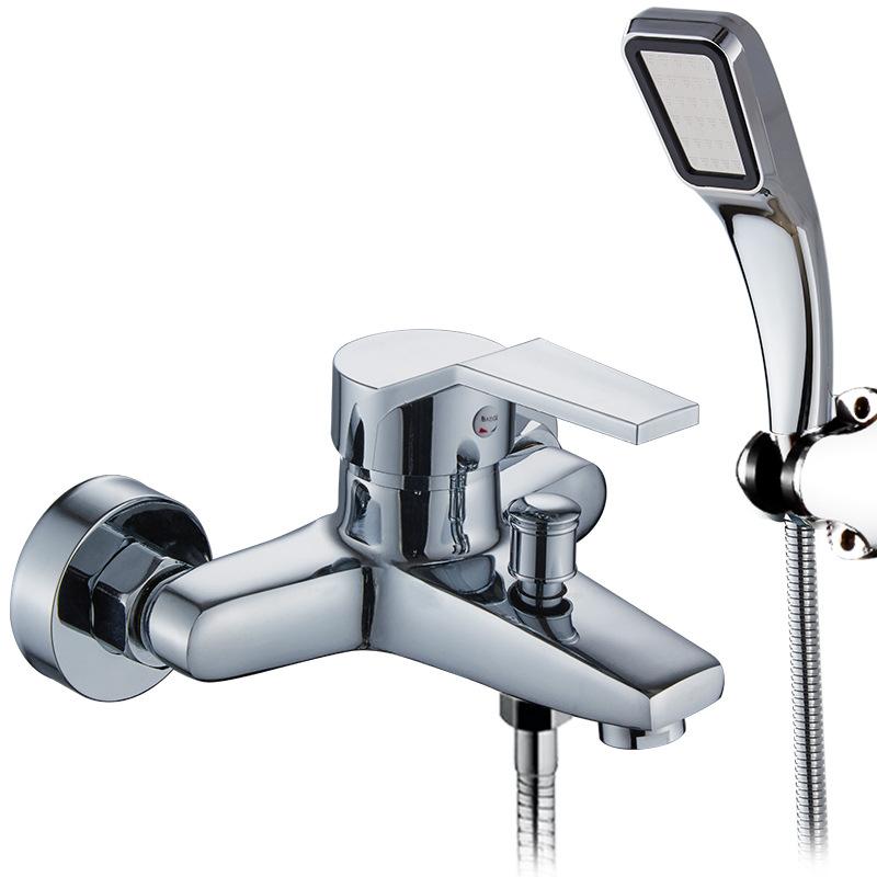Shower Faucet Household Bathroom Bathtub Faucet Zinc-alloy Wall Mounted Brass Hot and Cold Water Triple Shower Mixer Tap