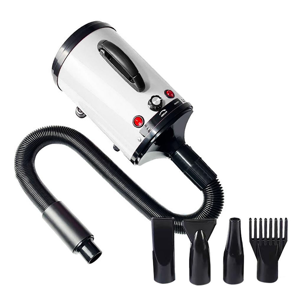 Dog Dryer Speed Adjustable Low Noise Heat Resistant Portable Pet Grooming Blower for Dogs Cats