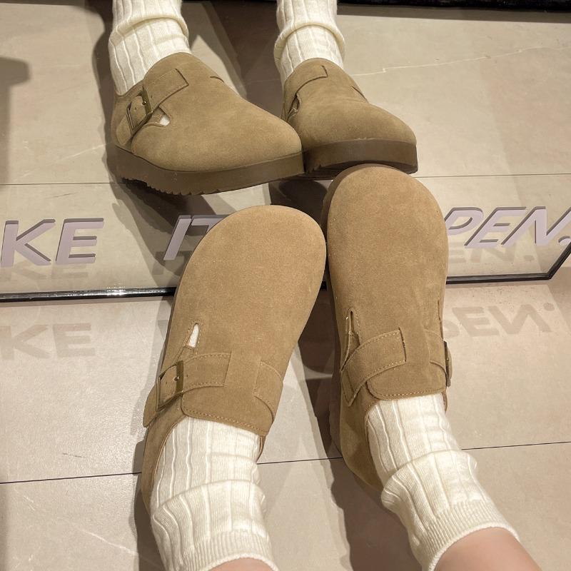 Leather All-inclusive Children's Spring and Summer New Soft-soled One-pedal Lazy Single Shoes Doudou