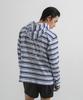 Circular Type Striped Hoodie (Sky Blue)