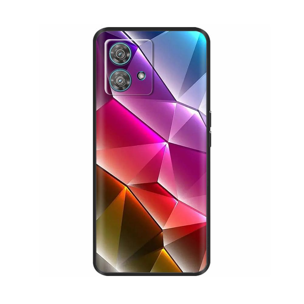 For Motorola Edge 40 Neo Case Cute Soft Black Silicone Phone Back Cover for Moto Edge40 Edge 40 Neo Protective Shell Cases Coque