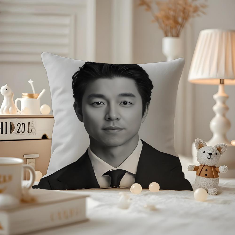 Actor Gong Yoo Cushion Cover Pattern Printed Pillowcase For Living Room Sofa Cushion Cover & Bedroom Decor