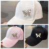 Sun Protection Rhinestone Baseball Hat Korean Style Women Sun Cap Sunscreen Peaked Cap  Street