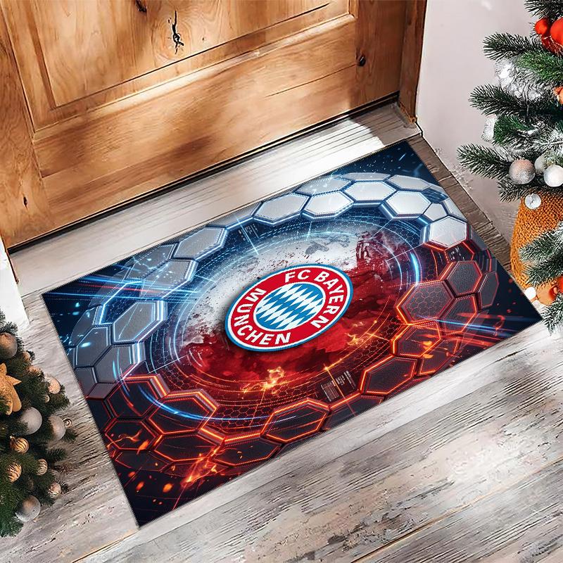 Bayern Munich Printed Flannel Area Rug Non Slip Soft Polyester Floor Carpet Indoor Decor Mat for Bedroom Living Room Sofa Game Room Home Decoration