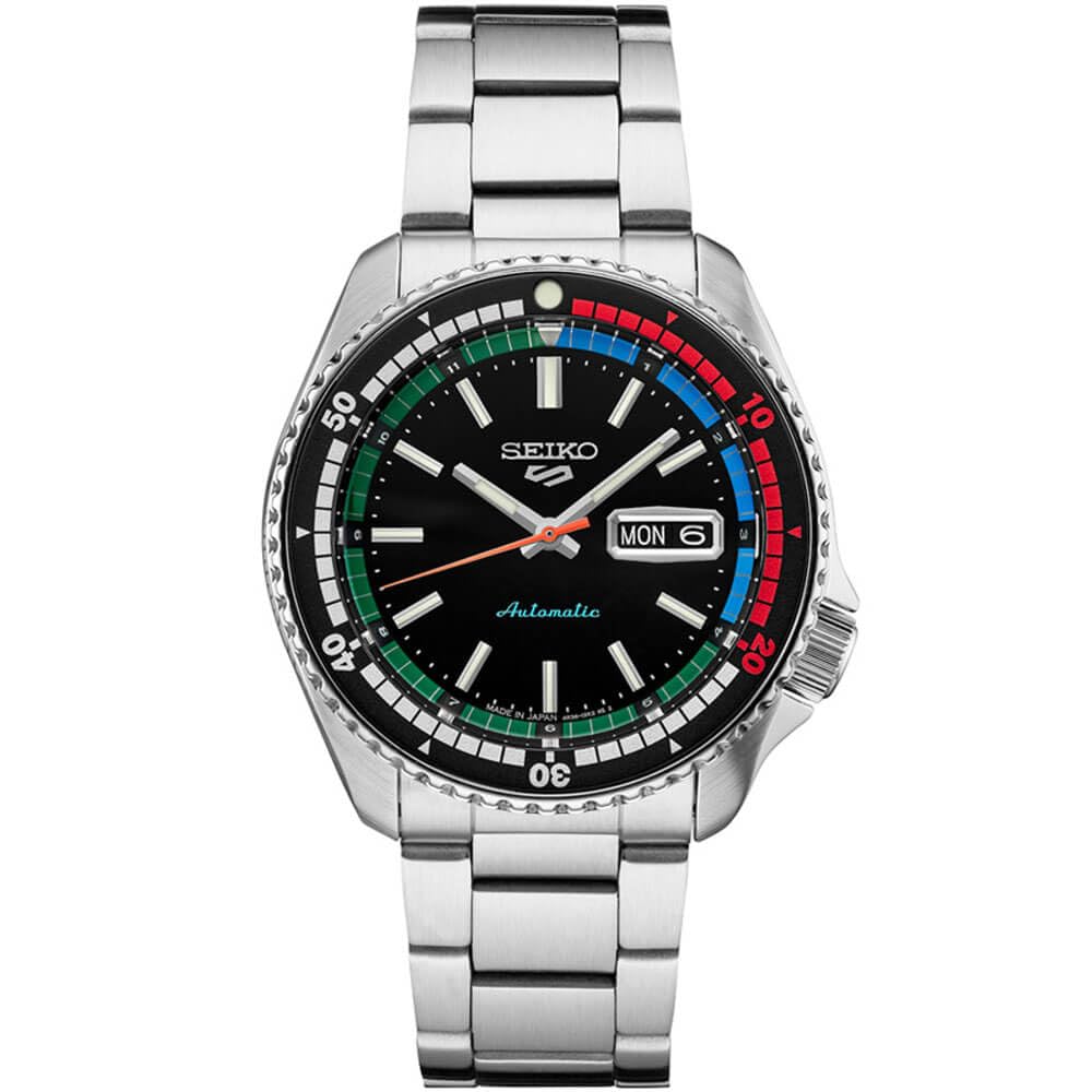 

Годинник Seiko SRPK13 5 Sports Серія 55-та річниця Обмежена серія Нержавіюча сталь Сучасний Чоловічий - Сталь/Багатоколірний,