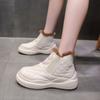 One-pedal High-value Snow Boots Women's Velvet Thickened Soles 2025 New Waterproof and Non-slip Rhombus Pattern Bread Cotton Shoes