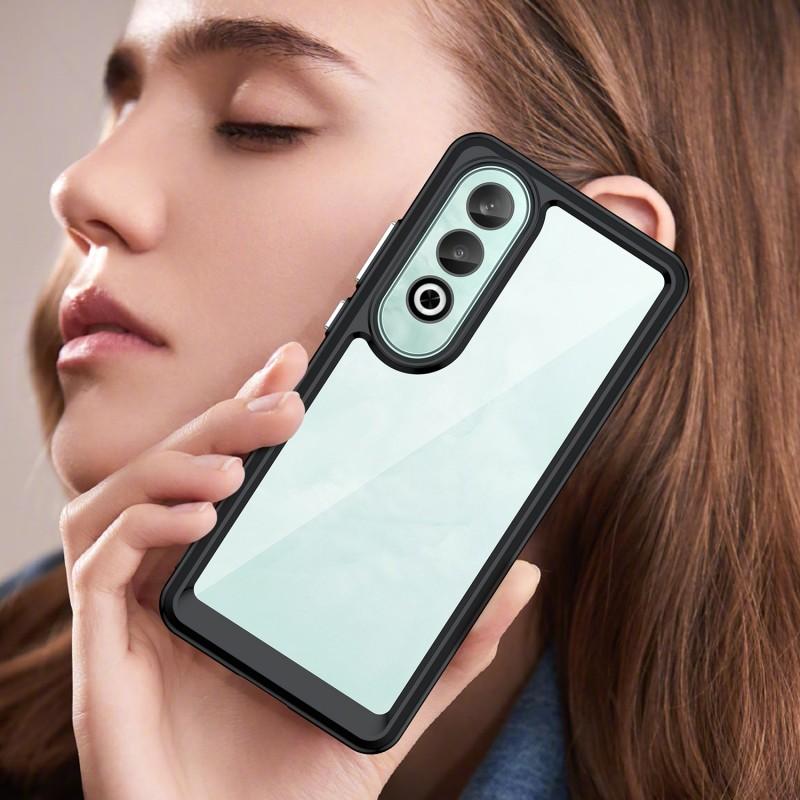 For OnePlus Nord CE4 5G Phone Case WANLONFENG XC Series TPU Acrylic Cover with Tempered Glass (Big Lens Hole)
