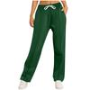 Women's High Waist Drawstring Straight Wide Leg Sweatpants Color Casual Pants