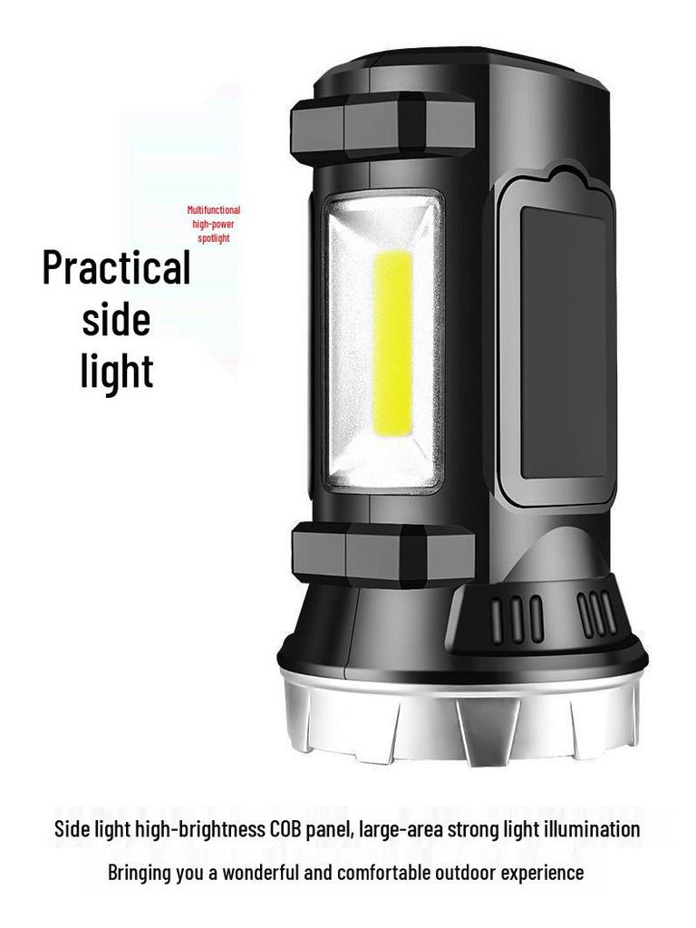 High-Power Rechargeable Outdoor Flashlight: Super Bright, Long-Range, Handheld, and Long Battery Life