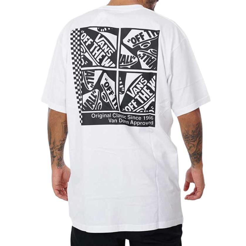 Vans T Shirts Men's White Crew Neck Moderate Straight Fit VN000GQJWHT