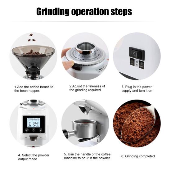 Electric Coffee Grinder with 19 Adjustable Grind Setting LED Touchscreen Conical Burr Coffee Grinder Home Kitchen Espresso Coffee Bean Grinder