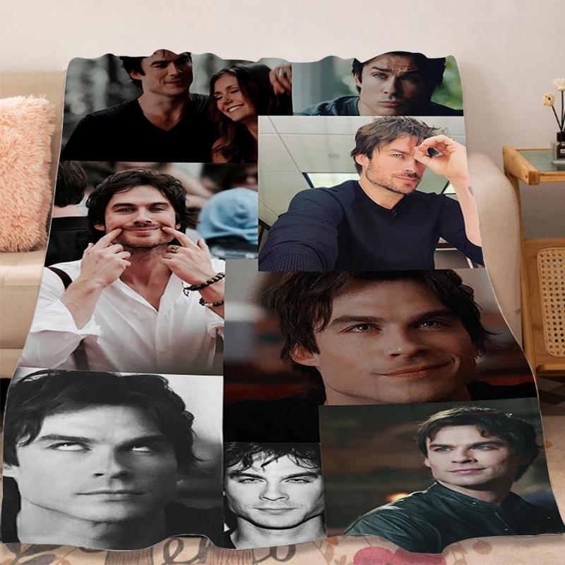 Fleece Blanket Sofa Winter Warm The B-Vampire B-Diaries Fluffy Soft Blankets Microfiber Bedding King Size Bed Camping Nap Throws