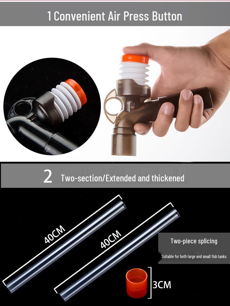 Akvarievattenbytare & Sifon Avfallsborttagare: Akvarium Sugrör & Sandtvätt