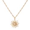 Collana con Ciondolo a Forma di Sole in Diamante, Moda Europea e Americana, Design a Stella in Lega