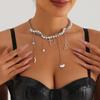 Modern Beaded Necklace with Pendant Details Choker Necklaces for Women Girls