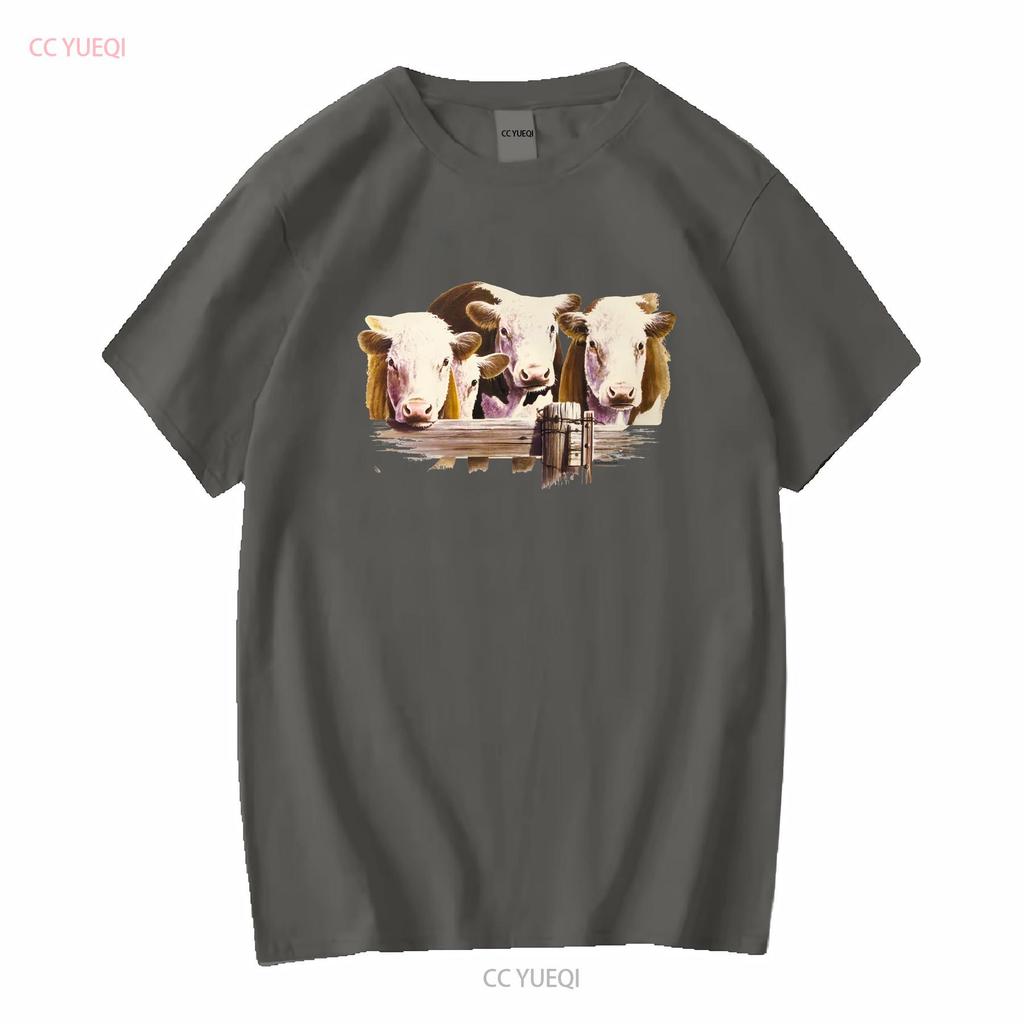 Cow T Shirt Hereford Cows SweaT Available on Request 298d long or short sleeves vintage Washed Versatile Top For Everyday Wear