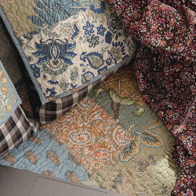 Cuscino per divano vintage di alta qualità, fodera per divano in tessuto di cotone, federa per cuscino in stile americano, asciugamano per cuscino per divano in tessuto jacquard.